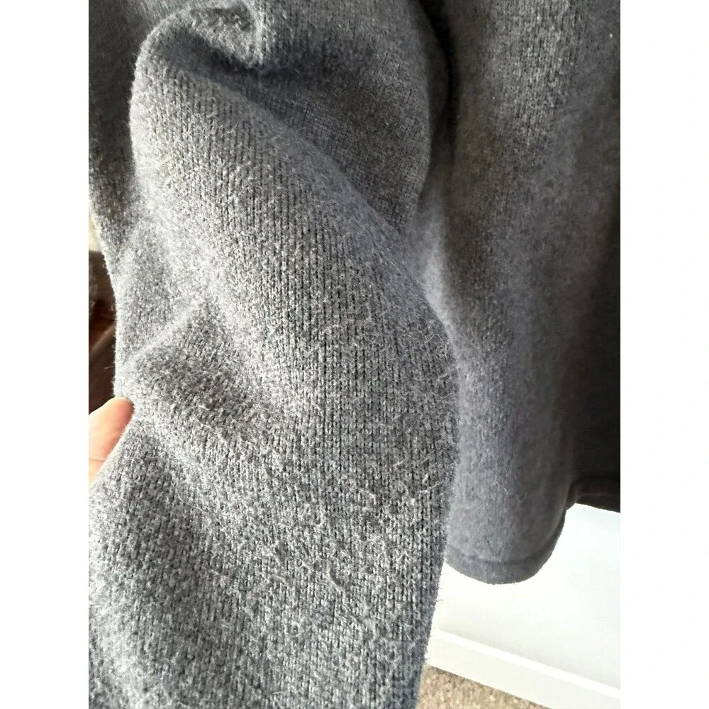 The North Face Mens Quarter Zip Fleece Pullover Gray XL